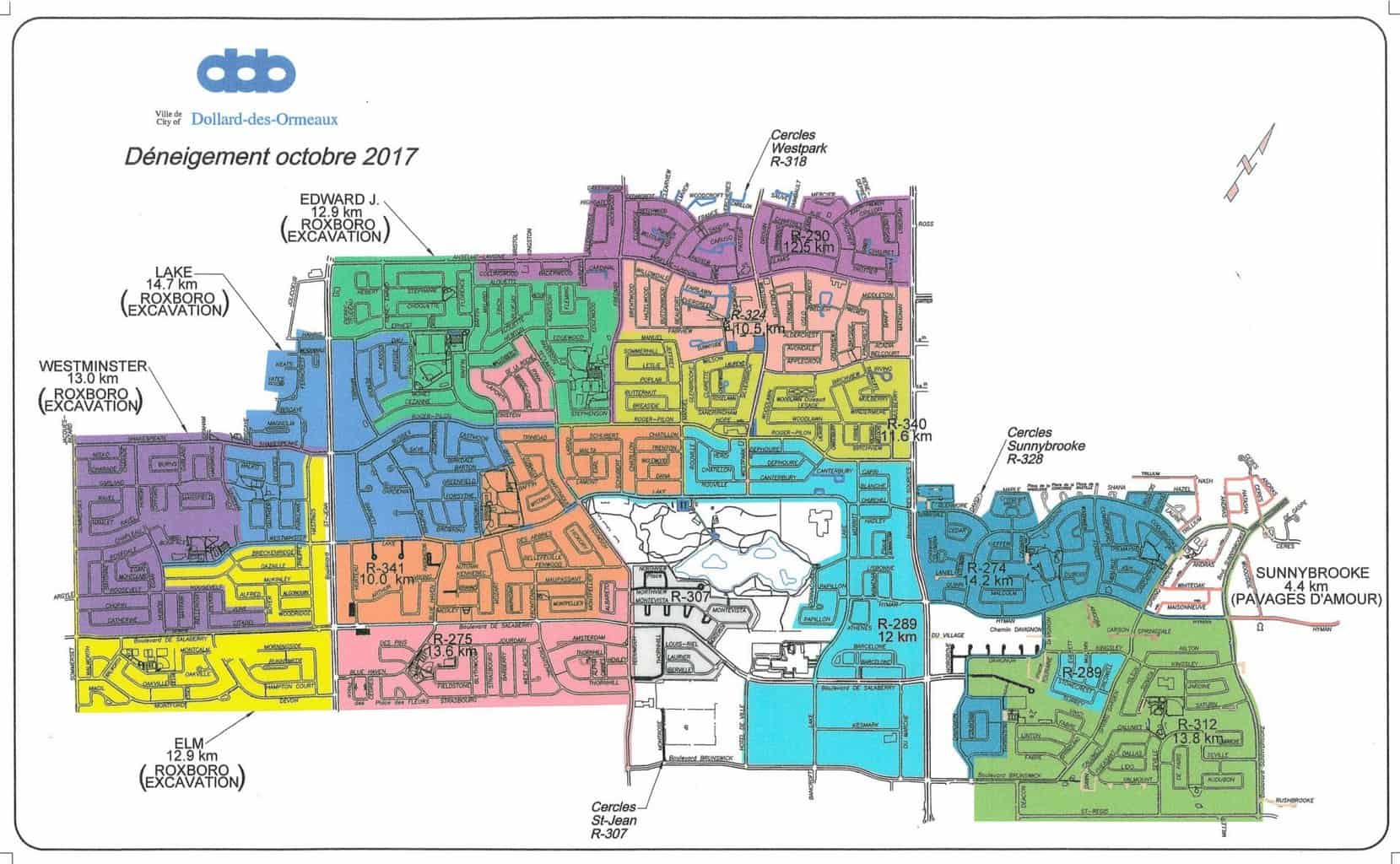 Plan de déneigement Ville de DollarddesOrmeaux