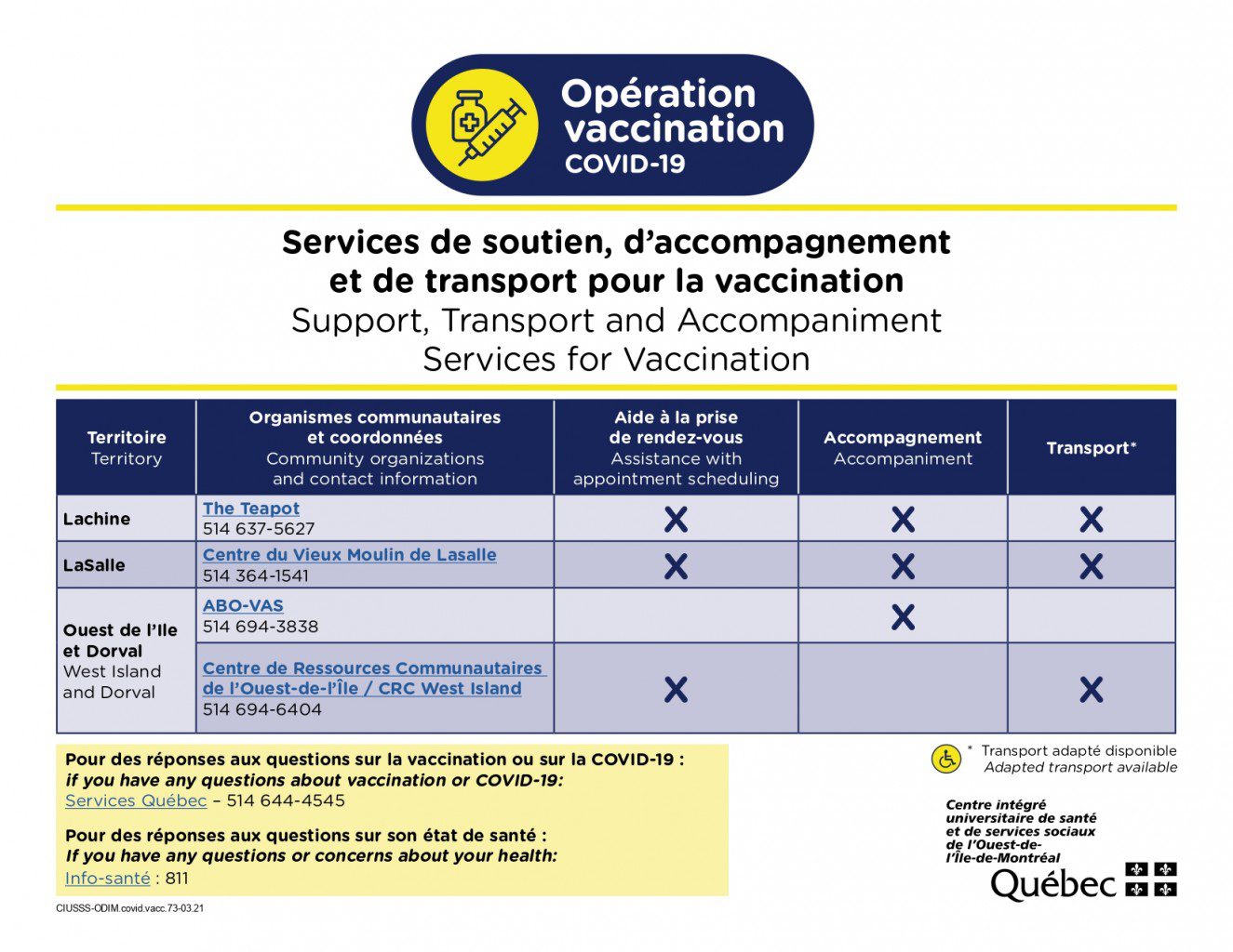 Vaccination Ville de DollarddesOrmeaux