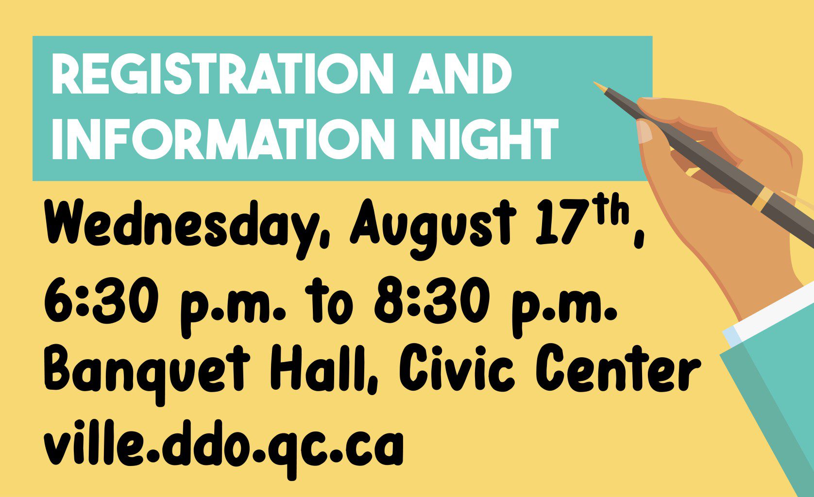 Registration and Information Night Ville de DollarddesOrmeaux